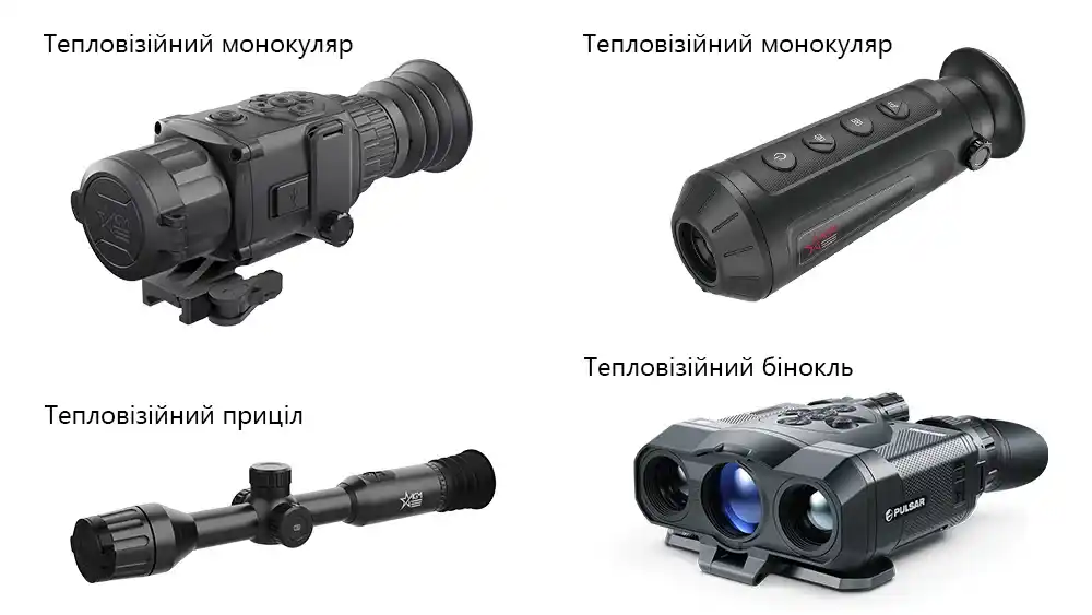 види тепловізорів